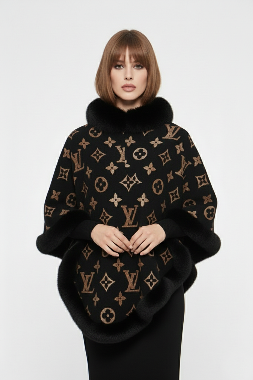 Cozy Patterned Poncho