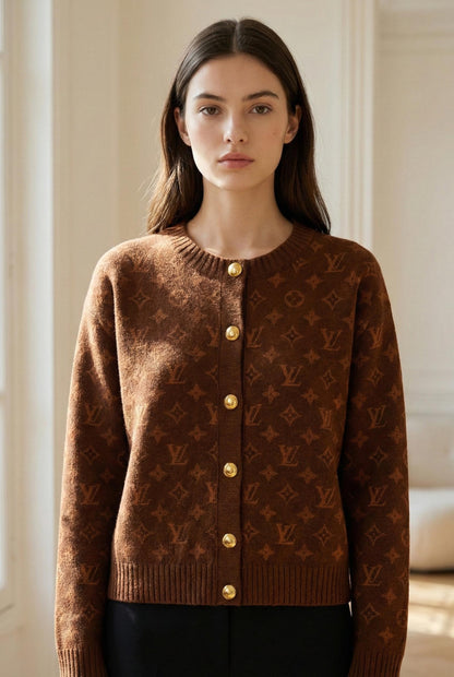 Monogram Knit Cardigan