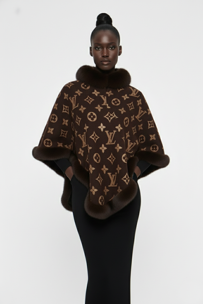 Cozy Patterned Poncho