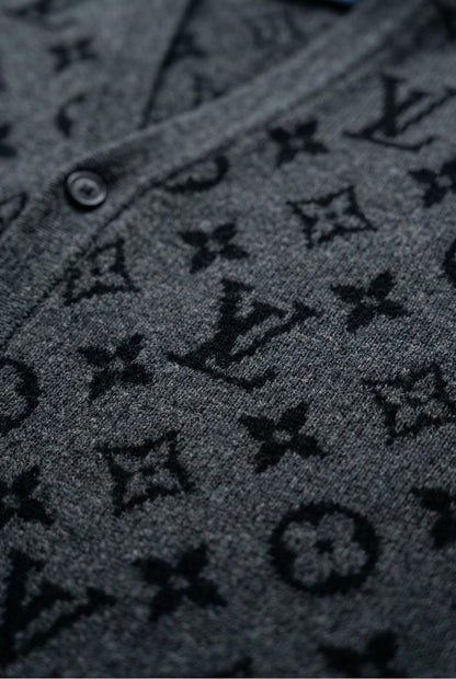 Monogram Knit Buttoned Vest