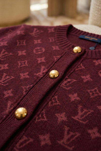 Monogram Knit Cardigan