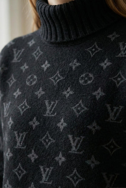 Monogram Knit Turtleneck Sweater