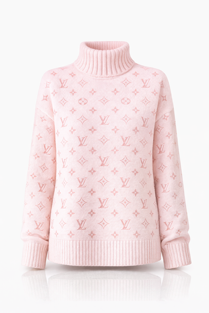 Monogram Knit Turtleneck Sweater