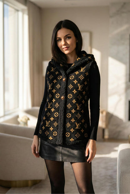 Monogram Teddy Hooded Vest