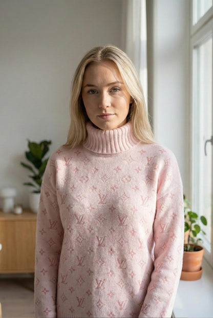 Monogram Knit Turtleneck Sweater