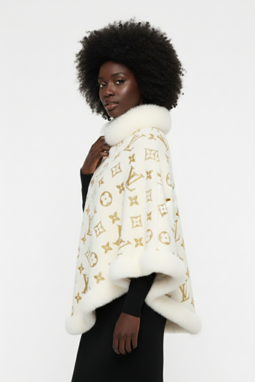 Cozy Patterned Poncho