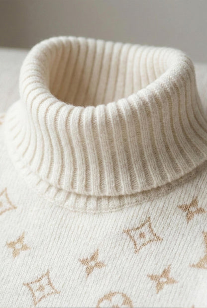 Monogram Knit Turtleneck Sweater
