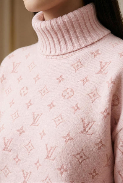 Monogram Knit Turtleneck Sweater