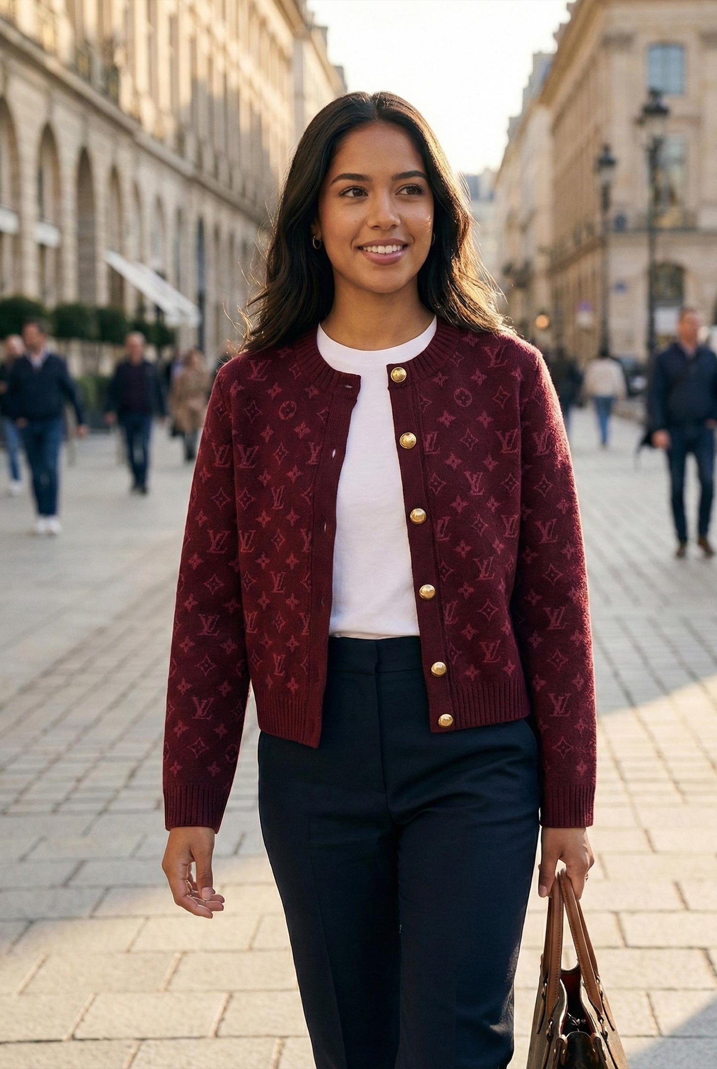 Monogram Knit Cardigan