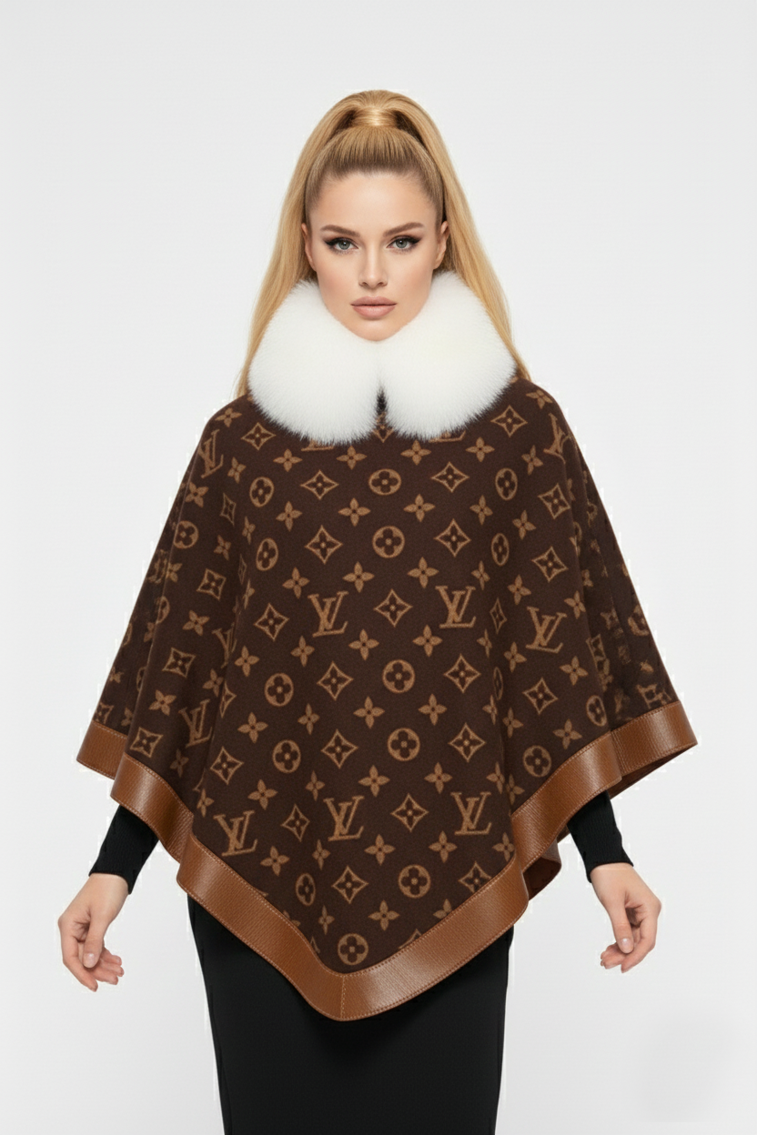 Cozy Patterned Poncho