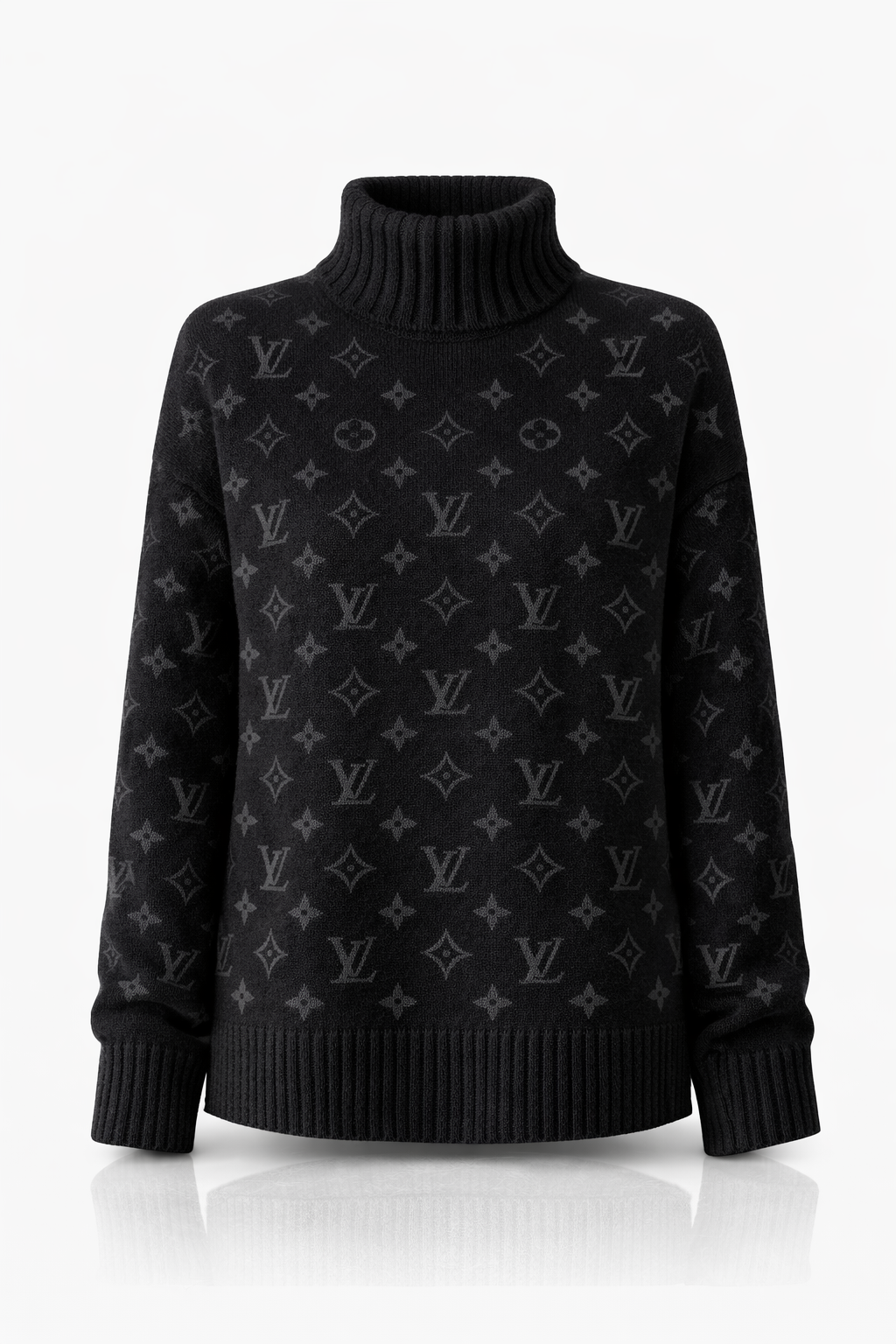 Monogram Knit Turtleneck Sweater