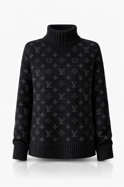 Monogram Knit Turtleneck Sweater