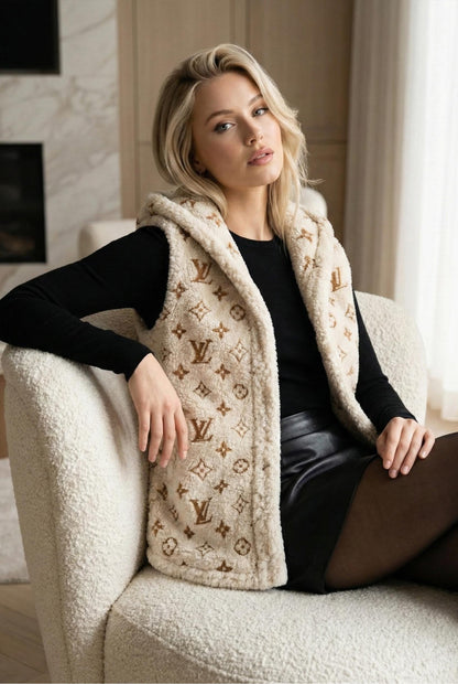 Monogram Teddy Hooded Vest